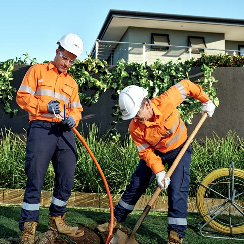 undergrounding activities in residential area