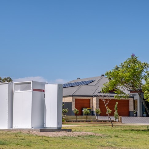 community battery and solar panels residential