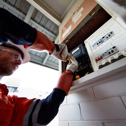 meter installation in the meter box