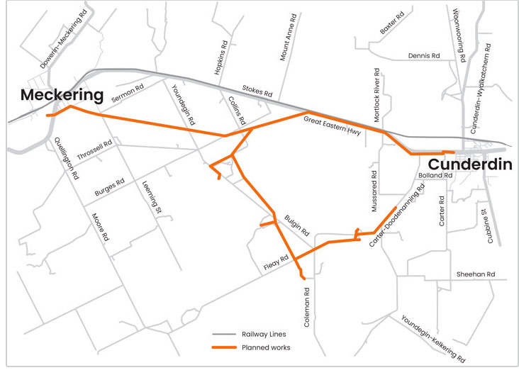 cunderine to meckering